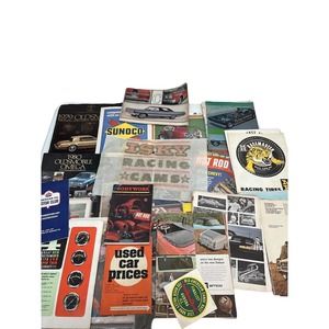 Huge VTG Car Magazine stickers brouchers & more Ford Daytona Shelby Oldsmobile